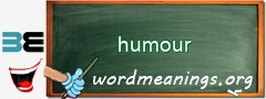 WordMeaning blackboard for humour